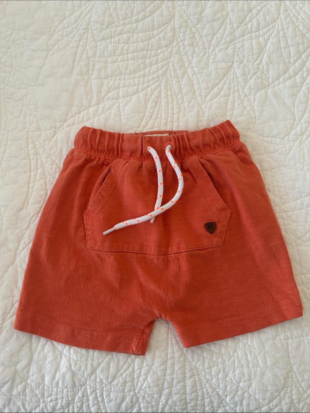 Hatley Coral Orange Kangaroo Kids Shorts Sz 4T